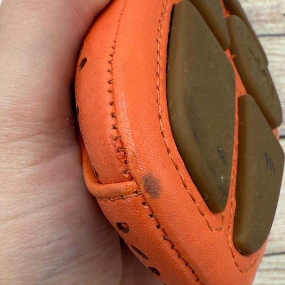 Michael Kors Perforated Orange Loafers - Picture 3 of 5